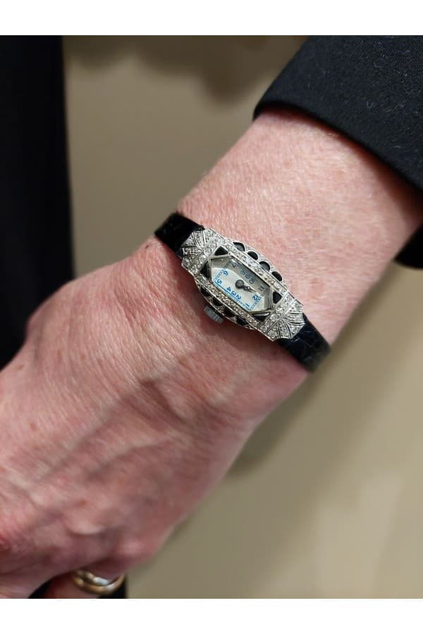 Montre Art-Déco Onyx et Diamants - photo 2