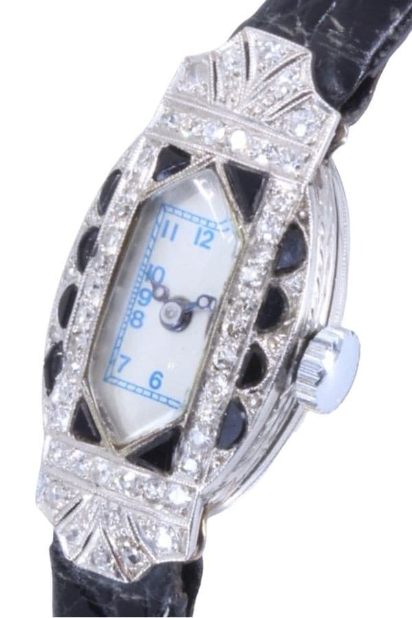 Montre Art-Déco Onyx et Diamants - photo 4
