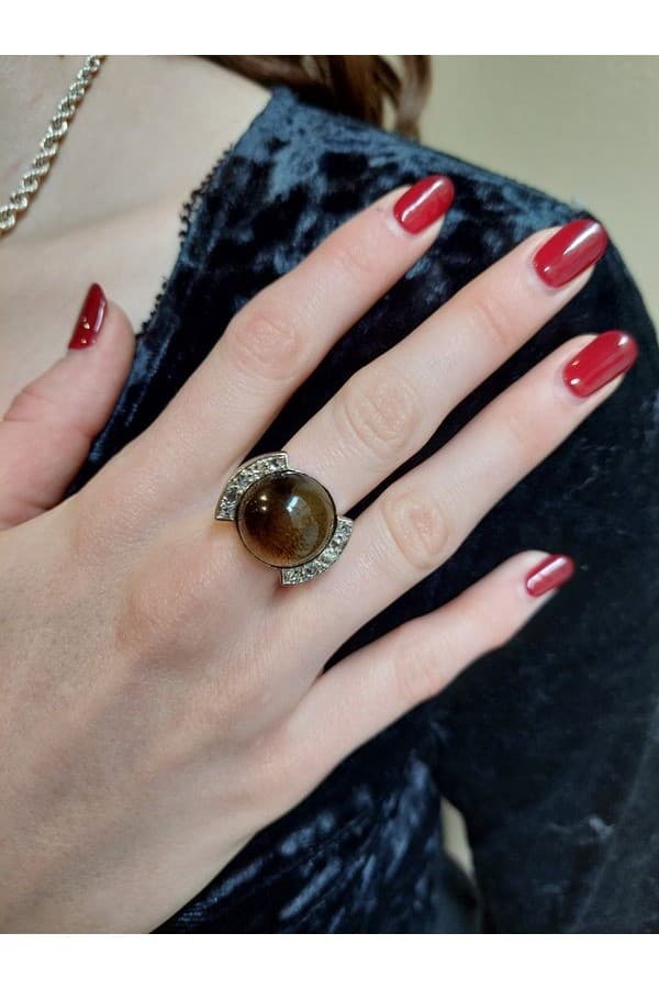 Bague Ancienne Quartz et Diamants - photo 2