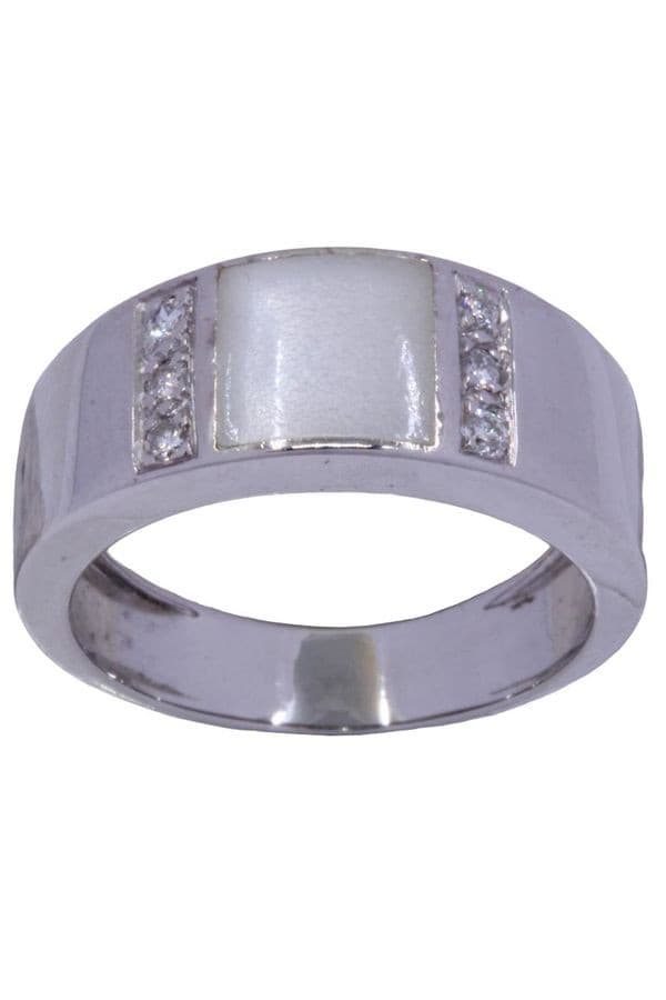 Bague Nacre et Diamants