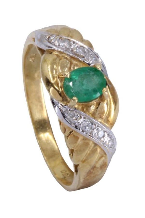 Bague Émeraude et Diamants - photo 4