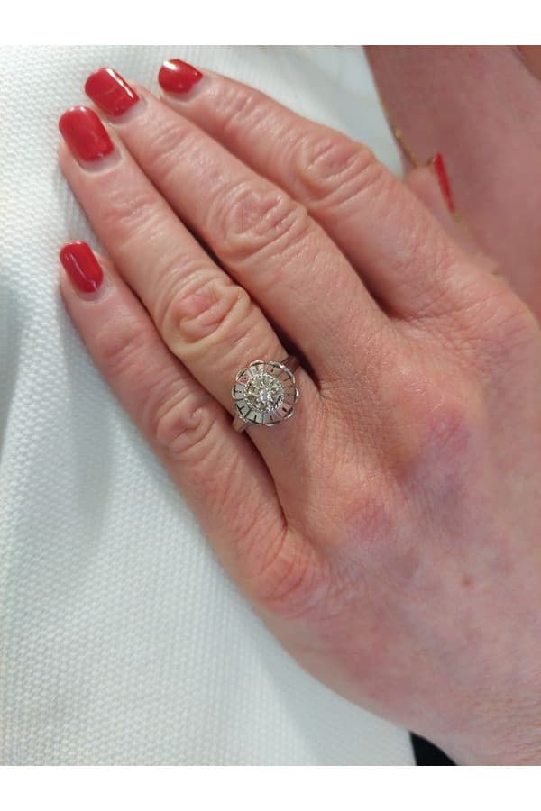 Solitaire Ancien Diamant - photo 2