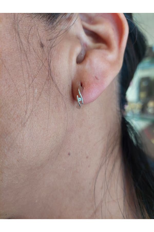 Boucles d'Oreilles Modernes Diamants - photo 2