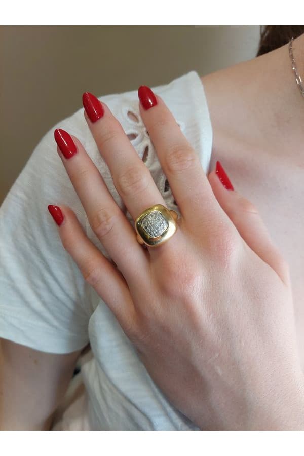 Bague Moderne Pavage Diamants - photo 2