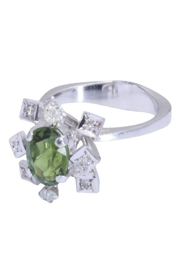 Bague Ancienne Péridot et Diamants - photo 6