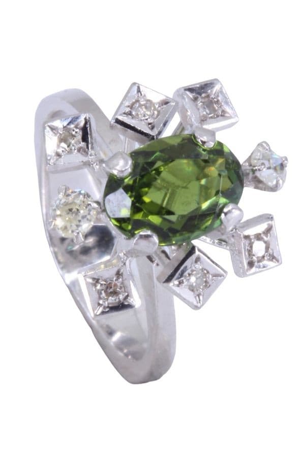 Bague Ancienne Péridot et Diamants - photo 4