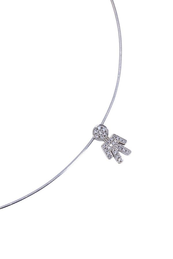 Collier Bonhomme Diamanté - photo 3