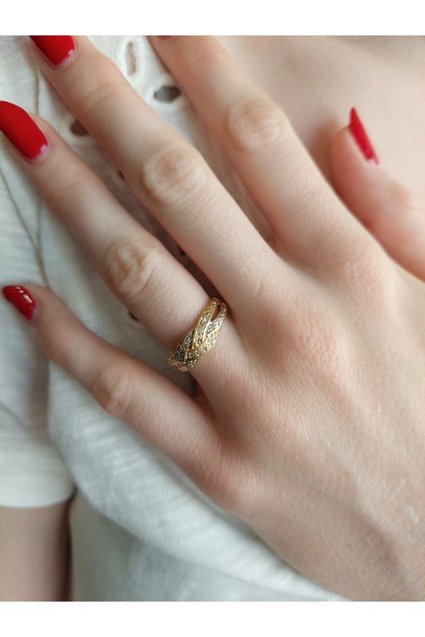 Bague Moderne Entrelacée Diamants - photo 2