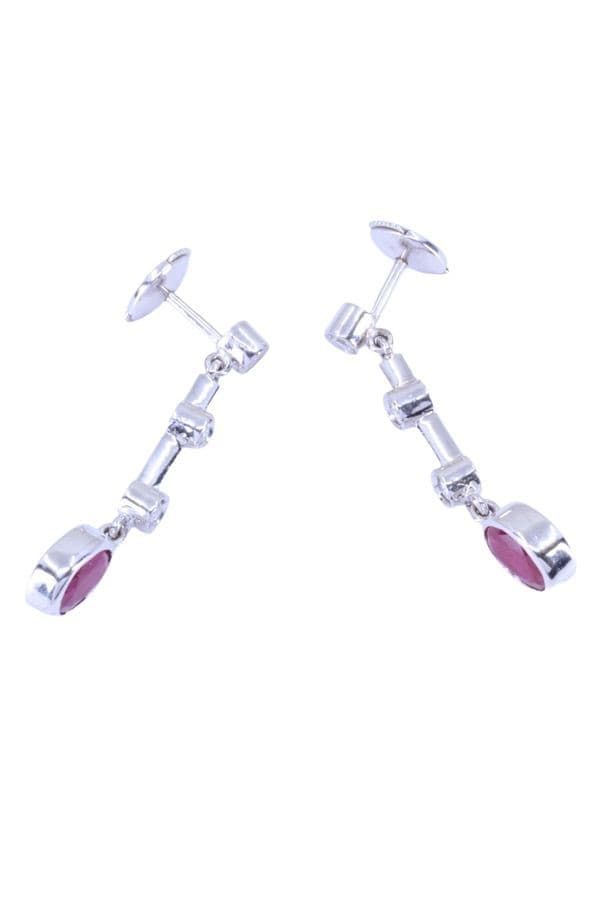Boucles D 'oreilles Rubis et Diamants - photo 3