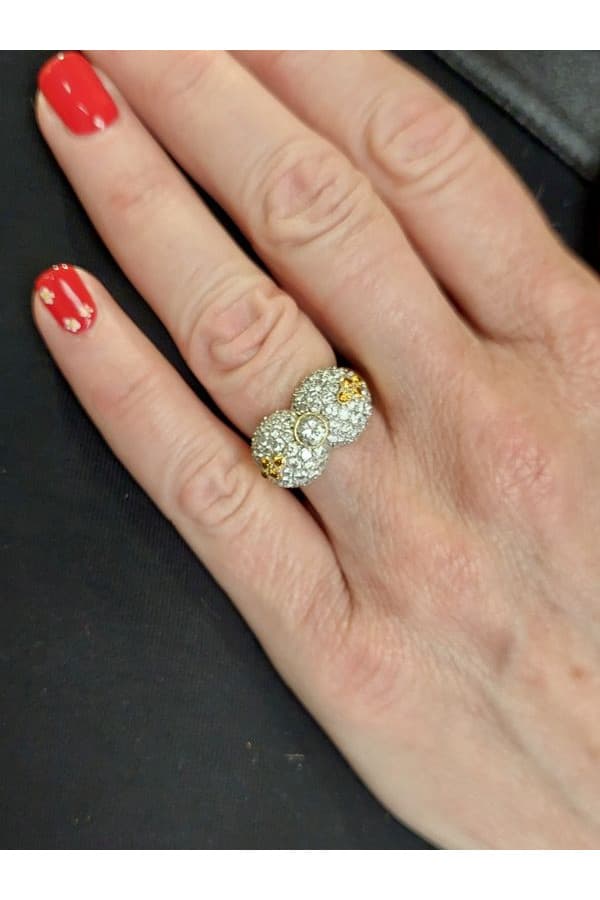 Bague Diamants Jaunes et Blancs - photo 2