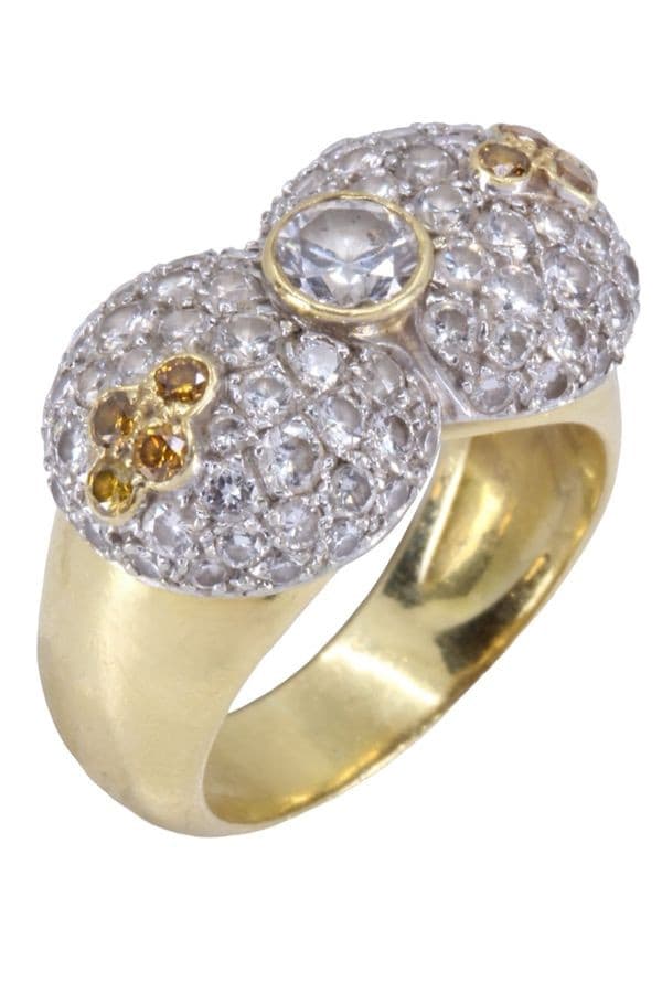 Bague Diamants Jaunes et Blancs - photo 3
