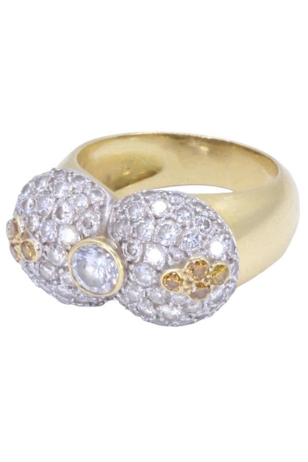 Bague Diamants Jaunes et Blancs - photo 6