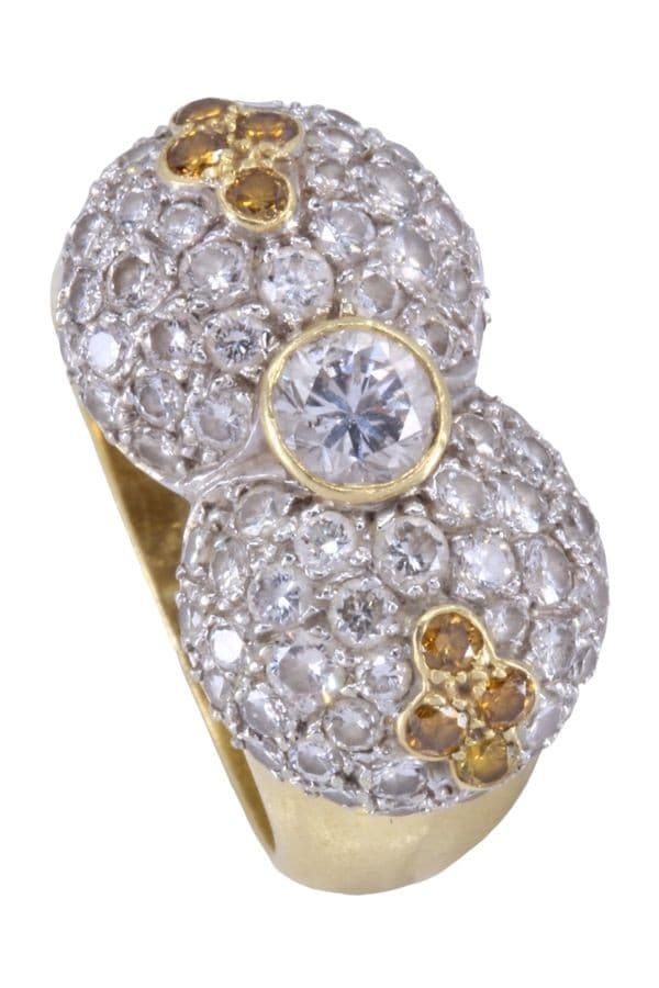 Bague Diamants Jaunes et Blancs - photo 5