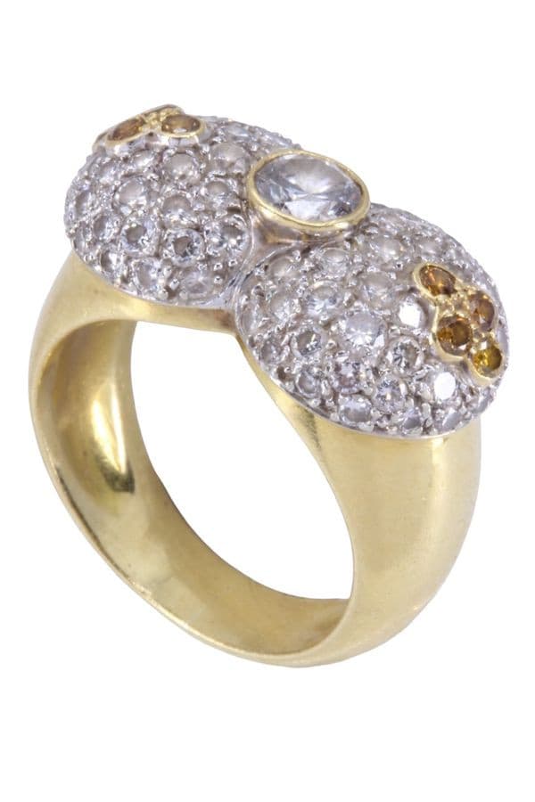 Bague Diamants Jaunes et Blancs - photo 4