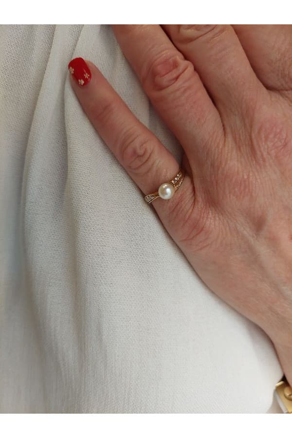 Bague Perle et Diamants - photo 2