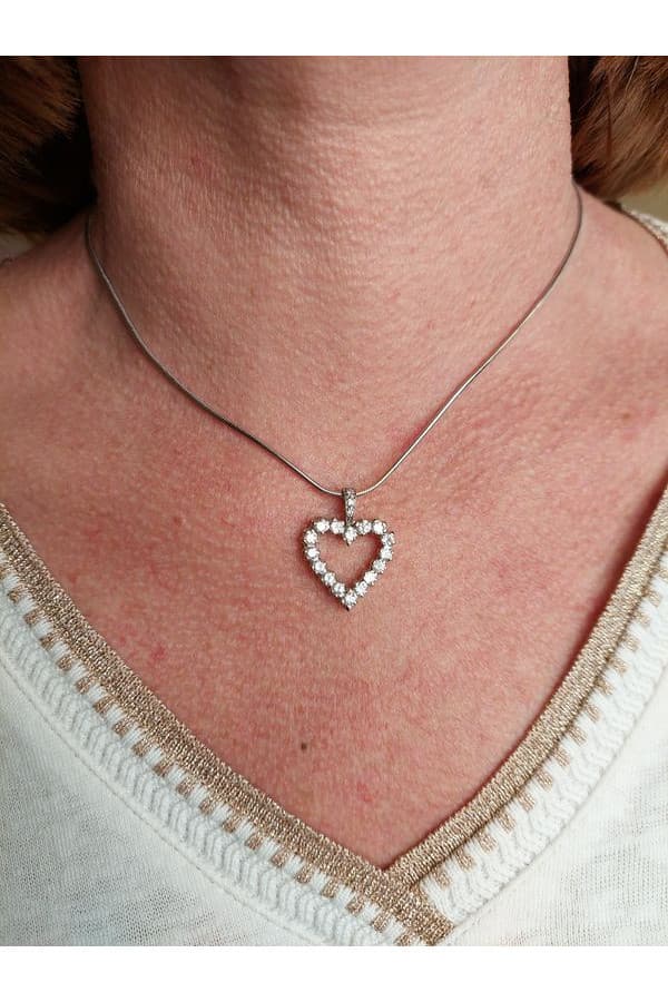 Pendentif Cœurs Diamants - photo 2