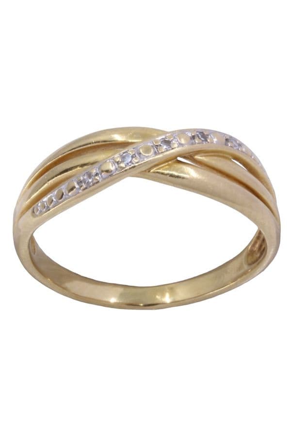 Bague Moderne Entrelacée Diamants