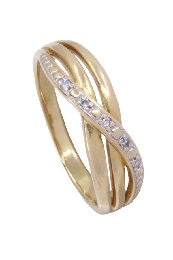 Bague Moderne Entrelacée Diamants - photo 4