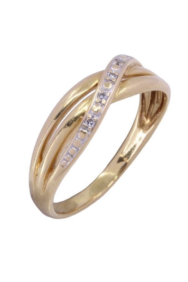 Bague Moderne Entrelacée Diamants - photo 3