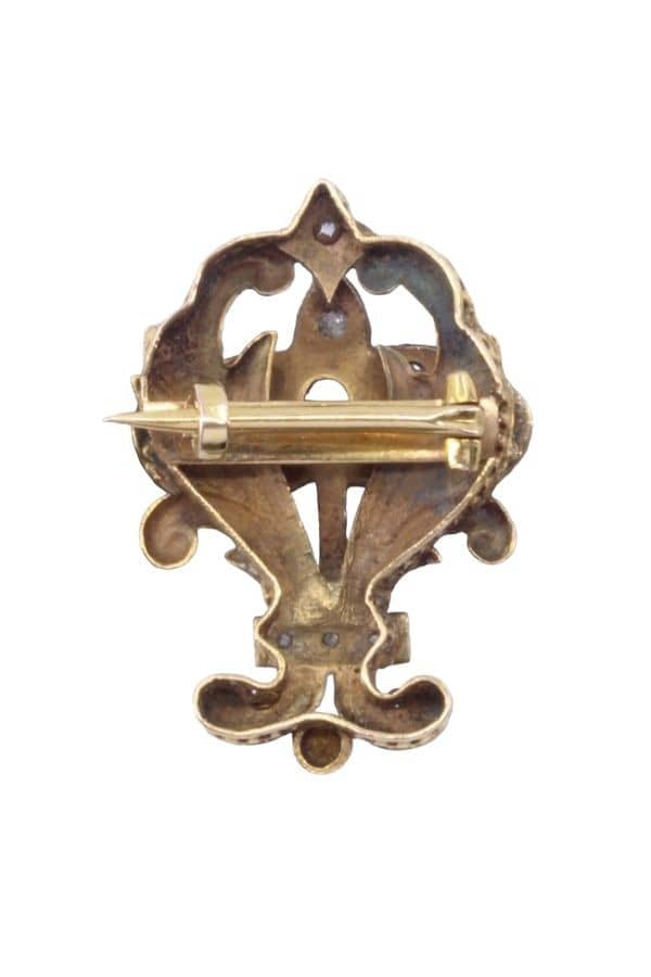 BROCHE RUBIS DIAMANTS NAPOLÉON III, photo 1 sur 2