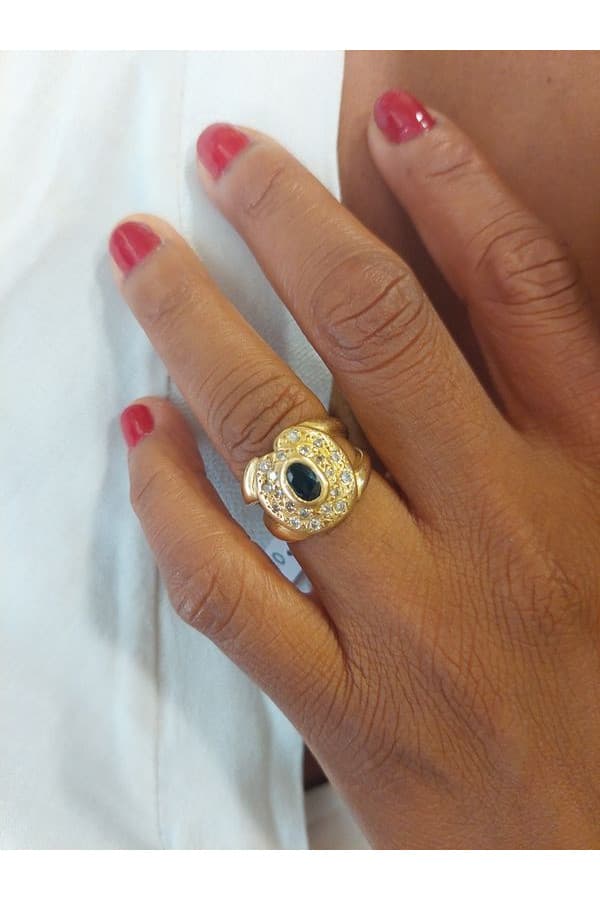 Bague Moderne Saphir et Diamants - photo 2