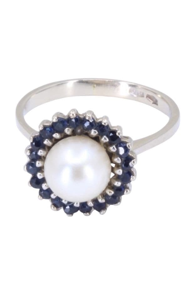 Bague Moderne Perle et Saphirs - photo 6