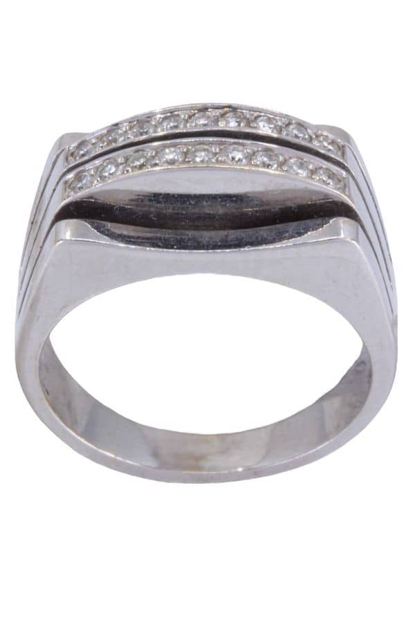 BAGUE MODERNE DIAMANTS, photo 2 sur 3