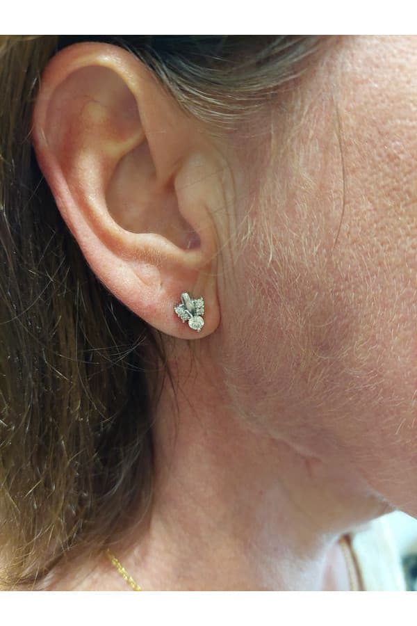 Boucles d'Oreilles Modernes Diamants - photo 2