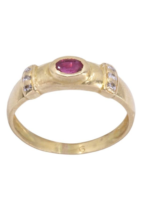 Bague Moderne Rubis et Diamants