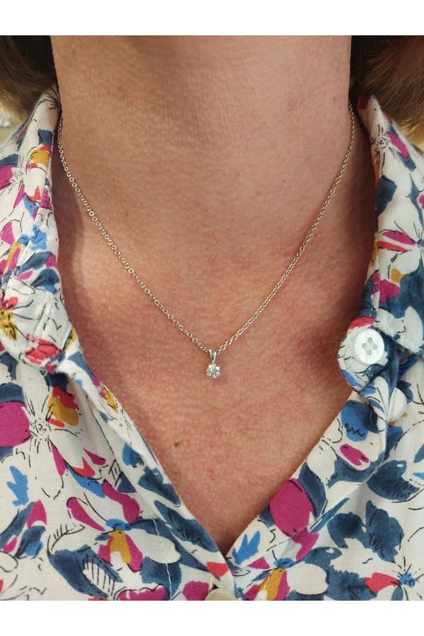 Collier Diamant Solitaire 0.30 Carat - photo 2