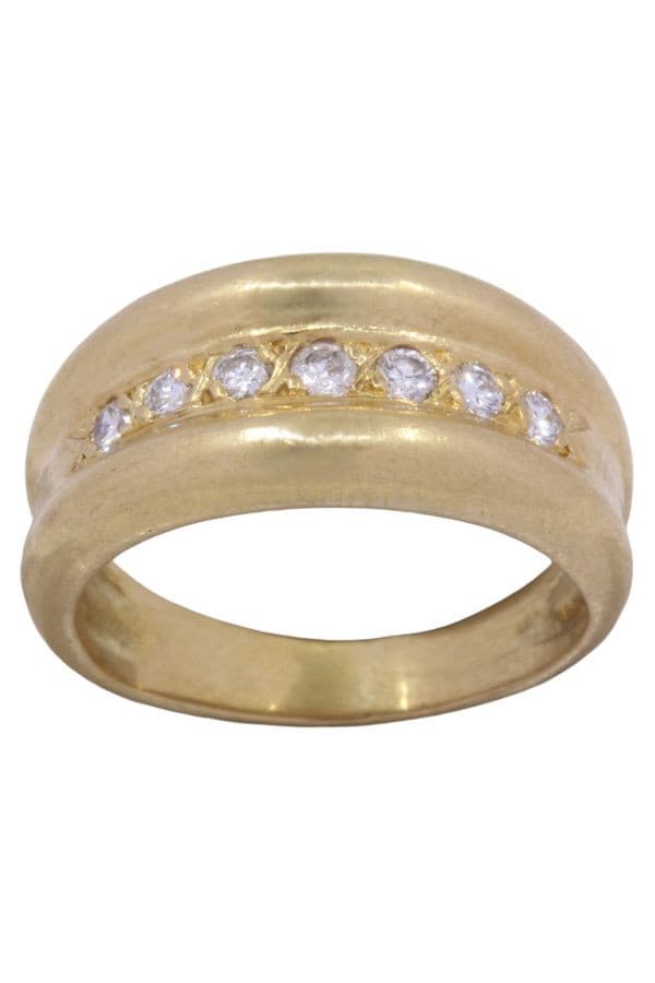 Bague Jonc Godronnée Diamants