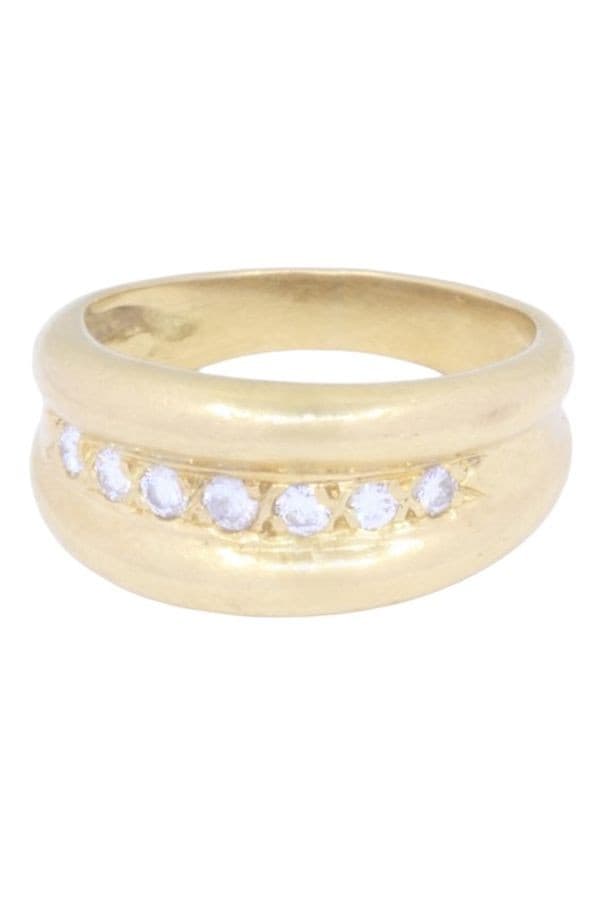 Bague Jonc Godronnée Diamants - photo 6