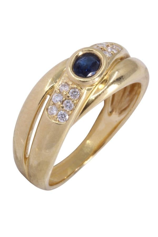 Bague Saphir et Diamants - photo 3