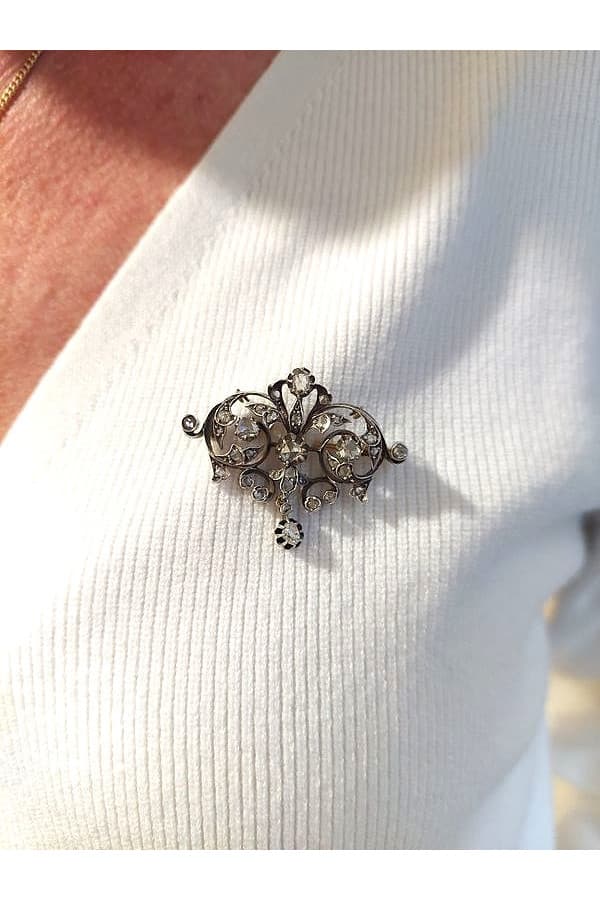 Broche Art-Nouveau Diamants - photo 2