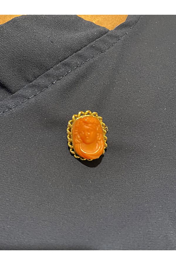 Broche Camée Corail - photo 2