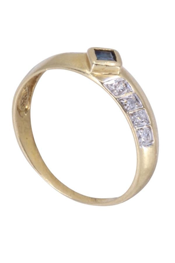 Bague Moderne Saphir et Diamants - photo 3