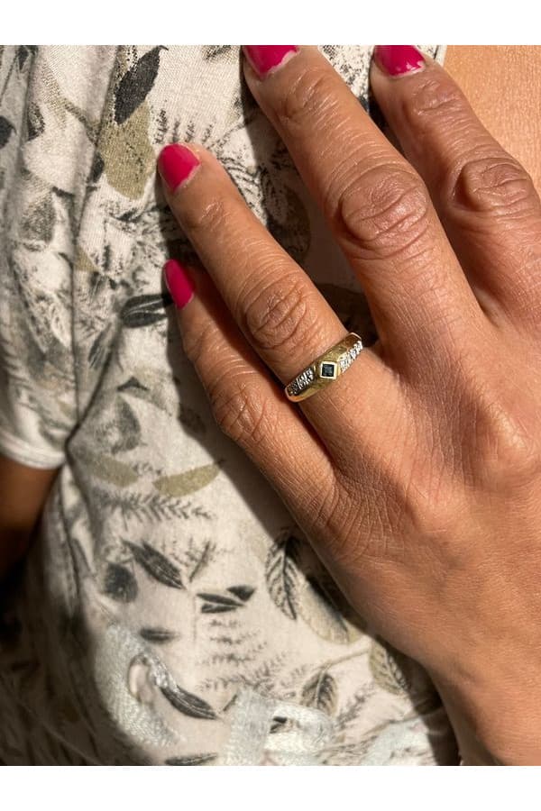 Bague Moderne Saphir et Diamants - photo 2