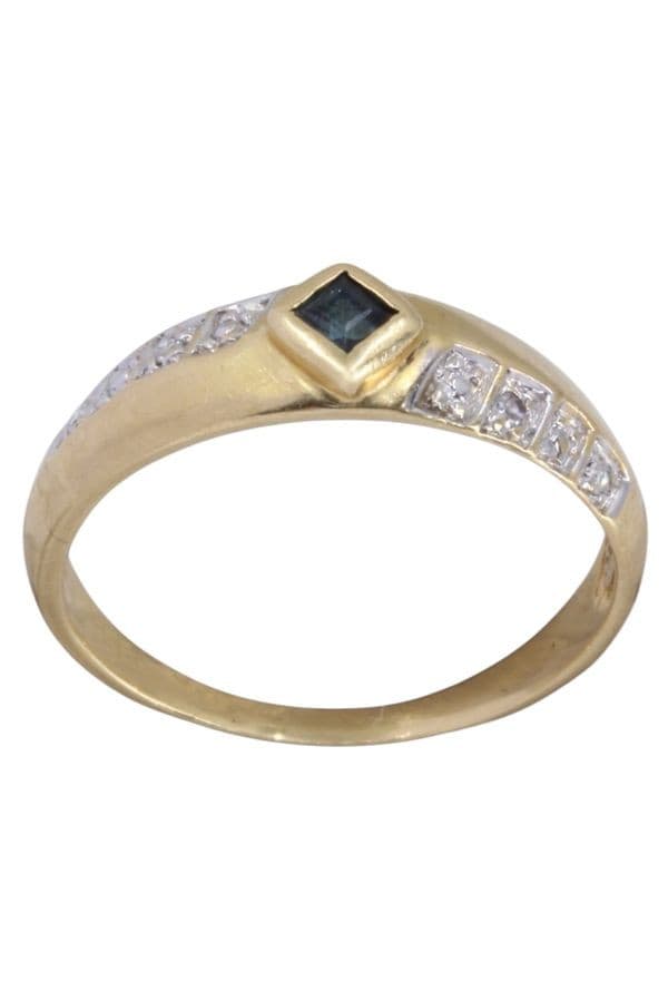 Bague Moderne Saphir et Diamants