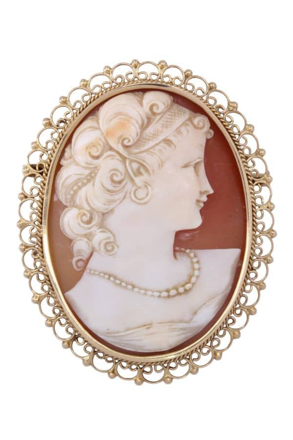 BROCHE ANCIENNE CAMÉE, photo 1 sur 2