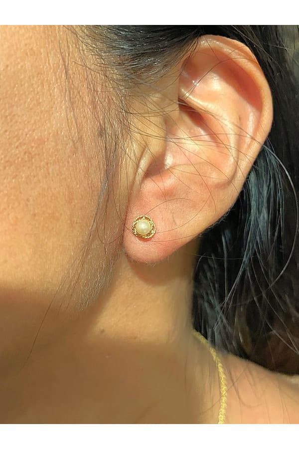 Boucles d'Oreilles Perles - photo 2