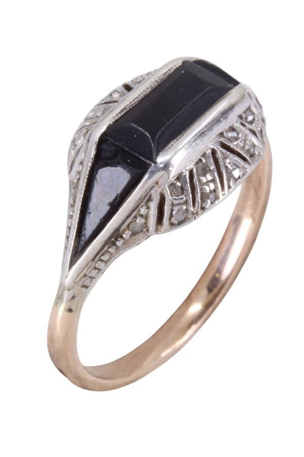 Bague Onyx et Diamants Napoléon Iii - photo 3
