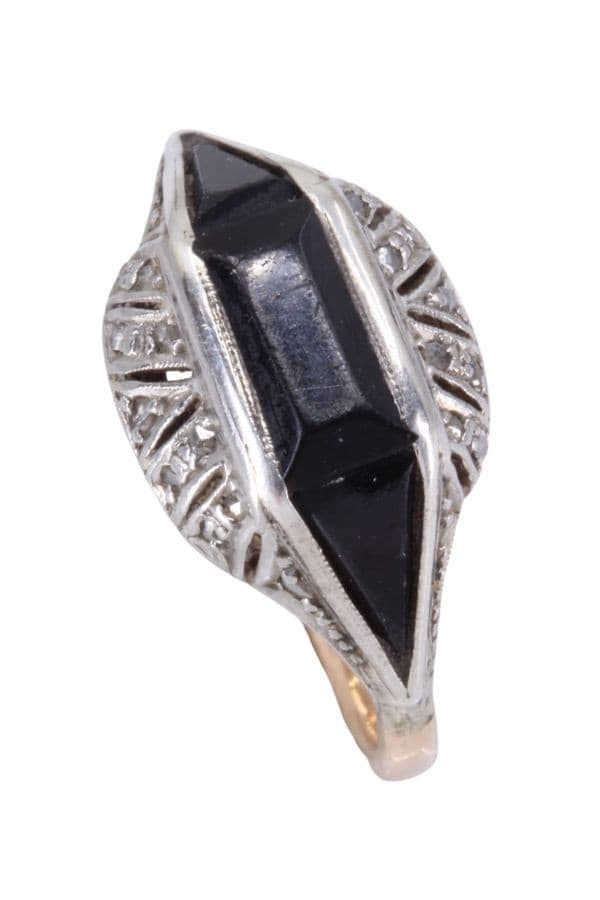 Bague Onyx et Diamants Napoléon Iii - photo 4