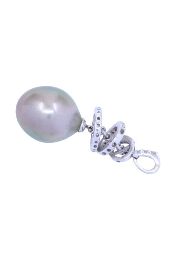 Pendentif Perle de Tahiti et Diamants - photo 3