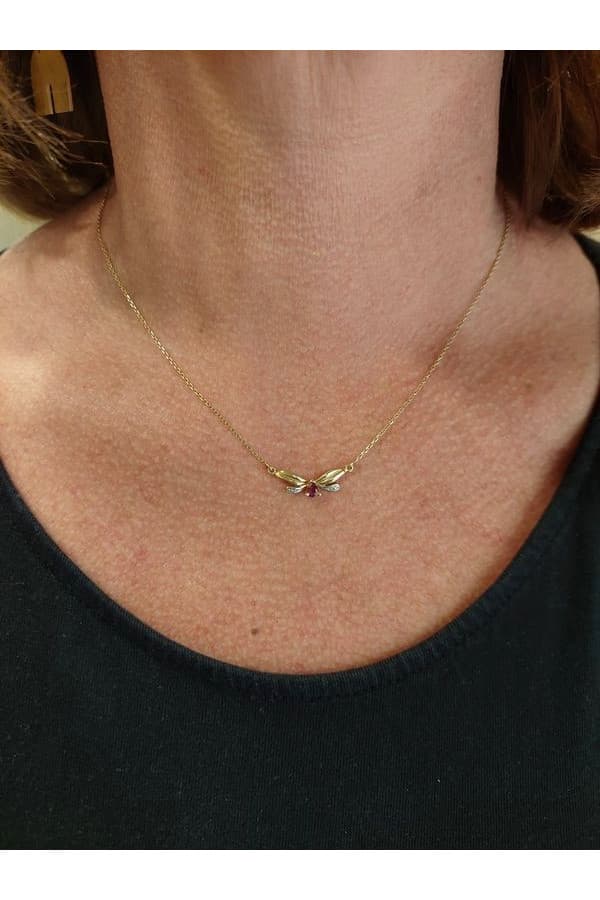 Collier Moderne Rubis - photo 2