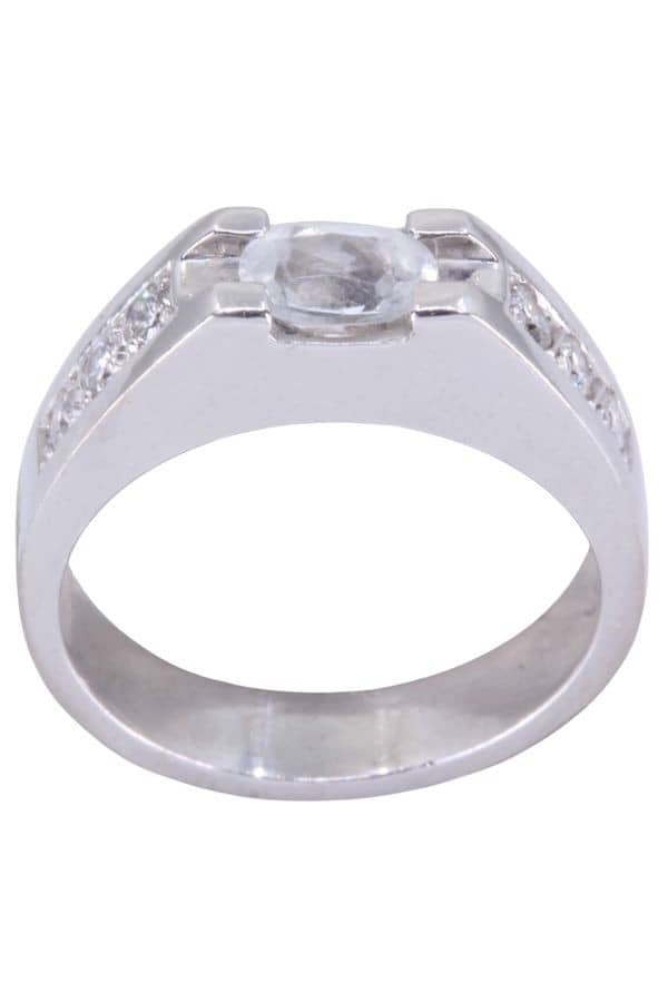 BAGUE MODERNE AIGUE-MARINE ET DIAMANTS, photo 2 sur 3
