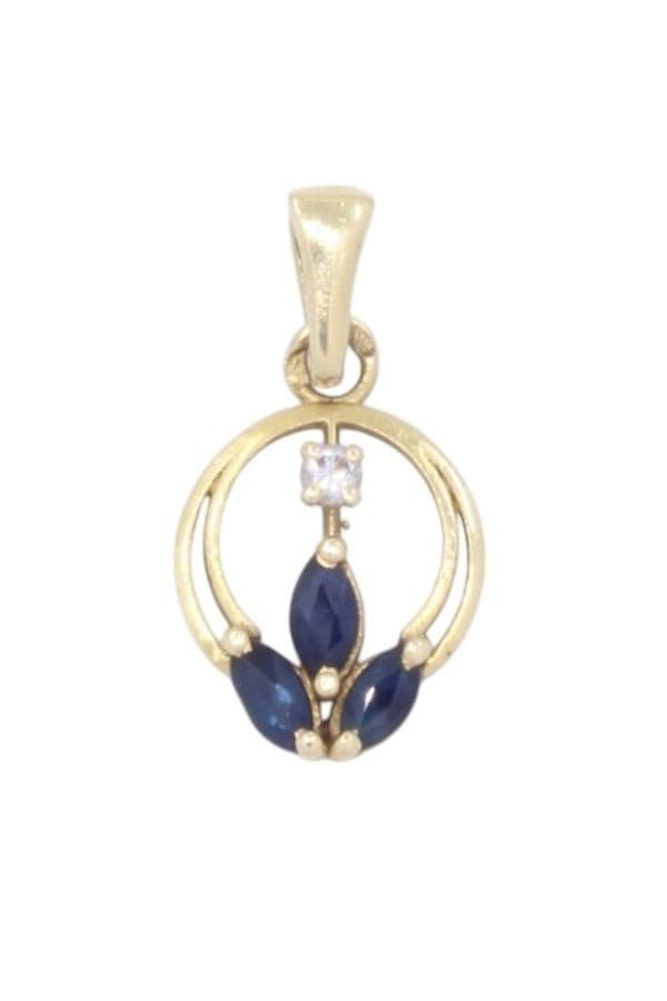 Pendentif Saphirs et Diamant