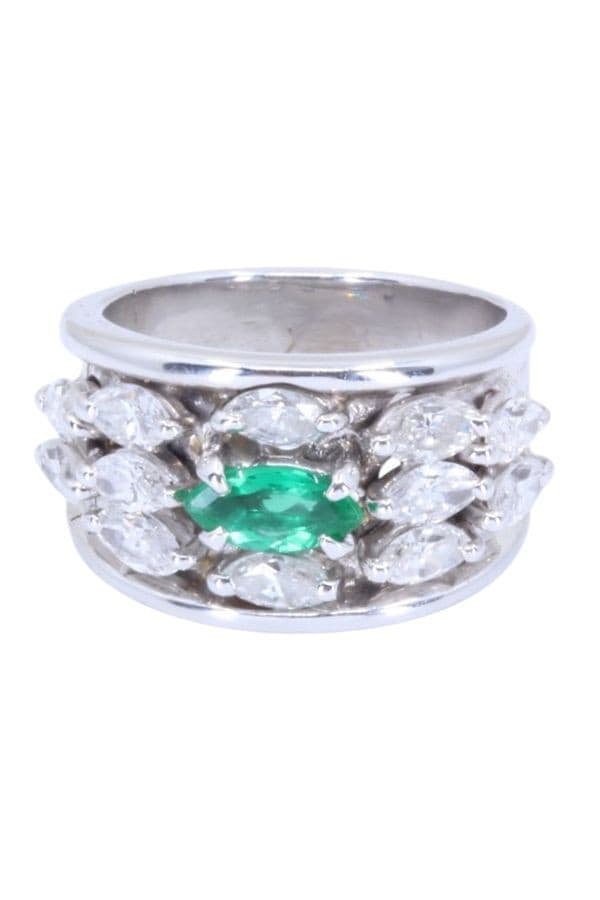 Bague Moderne Émeraude et Diamants - photo 6