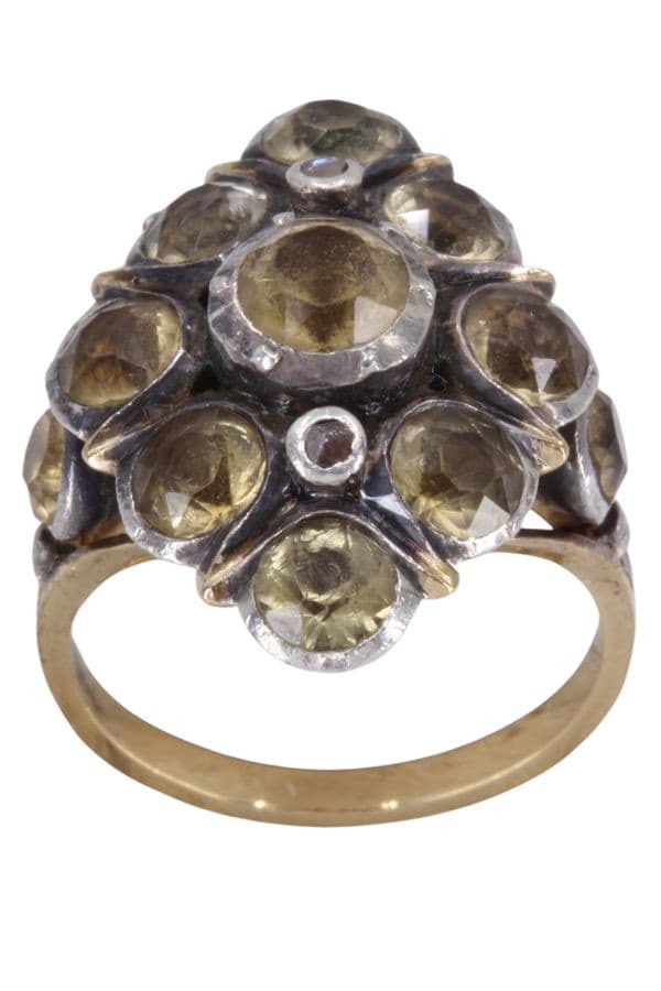 Bague Marquise Ancienne Quartz