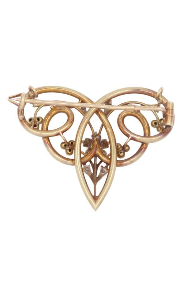 Broche Art-Nouveau Perle et Diamants - photo 3