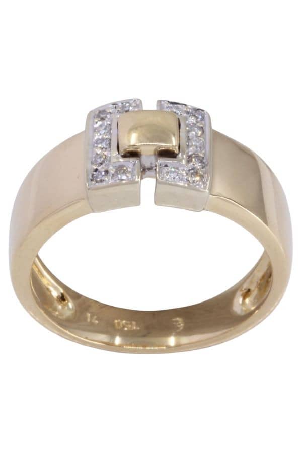 BAGUE MODERNE DIAMANTS, photo 2 sur 3